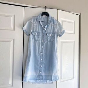 Bella Dahl Distressed Chambray Mini Dress